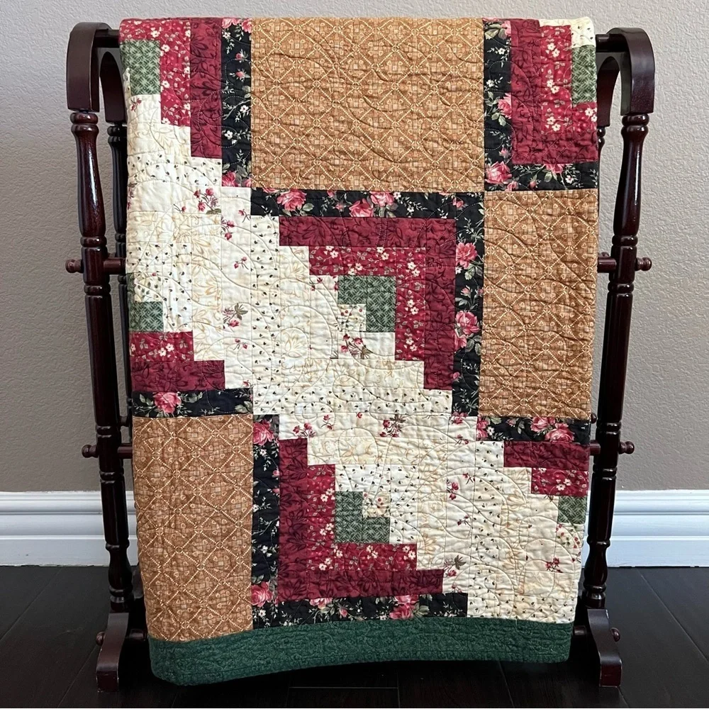 58”x80” Handmade Patchwork Cotton Quilt